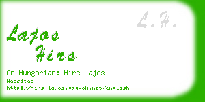 lajos hirs business card